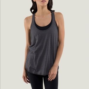 Lululemon 105 Singlet F Heathered Dark Grey Racerback Tank